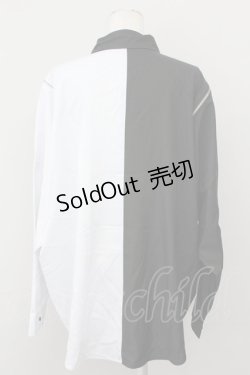 画像2: THICC / 肩ZIPシャツ  黒Ｘ白 T-25-04-23-006-LO-BL-SA-ZT