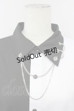 画像3: THICC / 肩ZIPシャツ  黒Ｘ白 T-25-04-23-006-LO-BL-SA-ZT