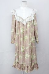 EXCENTRIQUE / フローラルヴィンテージドレス  ピンクＸ白 T-25-04-23-007-EL-OP-SA-ZI