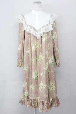 画像1: EXCENTRIQUE / フローラルヴィンテージドレス  ピンクＸ白 T-25-04-23-007-EL-OP-SA-ZT