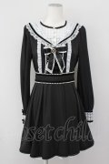 LIZ LISA / ハウンドトゥースチュールセーラーワンピース  黒Ｘ白 T-25-04-23-009-LO-OP-SA-ZT