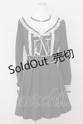 LIZ LISA / ハウンドトゥースチュールセーラーワンピース  黒Ｘ白 T-25-04-23-009-LO-OP-SA-ZI