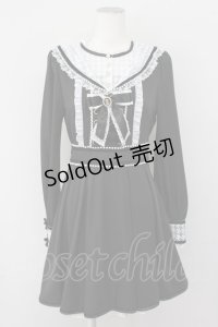 LIZ LISA / ハウンドトゥースチュールセーラーワンピース  黒Ｘ白 T-25-04-23-009-LO-OP-SA-ZI