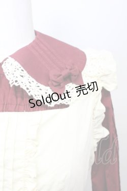 画像5: metamorphose / シャーリング長袖ワンピース  エンジ T-25-04-23-001-ME-OP-SA-ZI