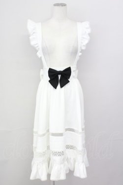 画像1: Alice Girl / フリルオーバースカート XL 白Ｘ黒 T-25-04-23-010-EL-SK-SA-ZT