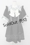 DearMyLove / レース重ねパールリボンお嬢様ワンピース LL 黒Ｘ白 T-25-04-23-011-EL-OP-SA-ZT