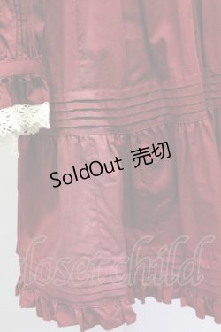 画像6: metamorphose / シャーリング長袖ワンピース  エンジ T-25-04-23-001-ME-OP-SA-ZI