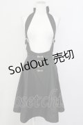 Amavel / アンティークバックルホルターリボンジャンパースカート  黒 T-25-04-23-012-CA-OP-SA-ZI