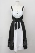 axes femme kawaii / 童話の小公女ジャンスカ  黒Ｘ白 T-25-04-23-013-AX-OP-SA-ZT