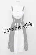 axes femme kawaii / 童話の小公女ジャンスカ  黒Ｘ白 T-25-04-23-013-AX-OP-SA-ZI