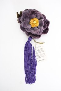 WONDERFUL WORLD / タッセル付フラワーかんざし  パープル T-25-04-25-015-LO-ZA-SA-ZT
