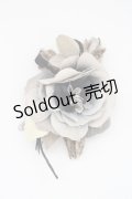 WONDERFUL WORLD / バラコサージュパッチン止め  グレー T-25-04-25-018-LO-ZA-SA-ZT