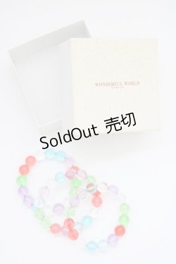 画像2: WONDERFUL WORLD / ビーズブレスレット3つセット  マルチカラー T-25-04-25-020-LO-ZA-SA-ZT