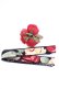 画像3: WONDERFUL WORLD / バラコサージュ付きサッシュベルト  ブラック×レッド T-25-04-25-002-LO-ZA-SA-ZT