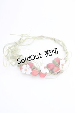 画像1: WONDERFUL WORLD / ストロベリーネックレス  グリーン×レッド T-25-04-25-013-LO-AC-SA-ZT