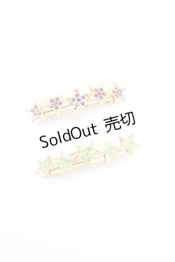 画像1: WONDERFUL WORLD / スターバレッタ2個セット  パープル/グリーン T-25-04-26-017-LO-ZA-SA-ZT