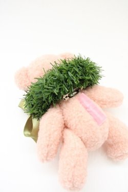 画像3: WONDERFUL WORLD / リース被りクマコサージュ  ピンク×グリーン T-25-04-26-013-LO-ZA-SA-ZT323