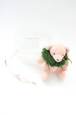 画像4: 【SALE】WONDERFUL WORLD / リース被りクマコサージュ  ピンク×グリーン T-25-04-26-013-LO-ZA-SA-ZT323 (4)