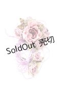 WONDERFUL WORLD / 色付き藁&フラワーブーケコサージュ  パープル T-25-04-26-014-LO-ZA-SA-ZT