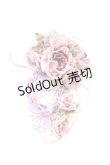 WONDERFUL WORLD / 色付き藁&フラワーブーケコサージュ  パープル T-25-04-26-014-LO-ZA-SA-ZT