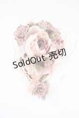 WONDERFUL WORLD / 色付き藁&フラワーブーケコサージュ  ピンク T-25-04-26-015-LO-ZA-SA-ZT
