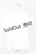 axes femme / レースカラーカットブラウス  アイボリー T-25-05-16-001-AX-TO-SA-ZT