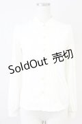 axes femme / レース襟半袖ブラウス  白 T-25-05-16-002-AX-BL-SA-ZI