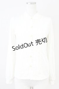 axes femme / レース襟半袖ブラウス  白 T-25-05-16-002-AX-BL-SA-ZI