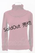 axes femme / ビジューデザインカットソー  ボルドー T-25-05-16-016-AX-TO-SA-ZI
