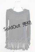 axes femme / ビジューストラップインナープルオーバー  黒 T-25-05-16-018-AX-TO-SA-ZI