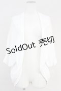 axes femme / 肩レースドルマンカーディガン  アイボリー T-25-05-16-020-AX-TO-SA-ZT
