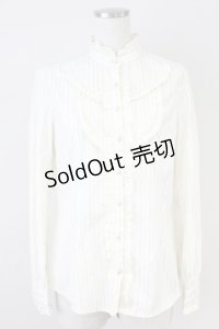 axes femme / ストライプブラウス  アイボリー T-25-05-16-003-AX-BL-SA-ZI