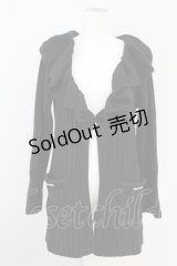 axes femme / ニット厚手カーディガン  黒 T-25-05-16-026-AX-TO-SA-ZI