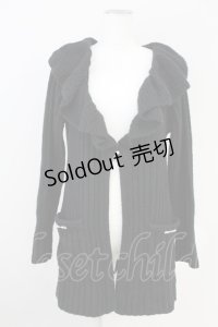 axes femme / ニット厚手カーディガン  黒 T-25-05-16-026-AX-TO-SA-ZI