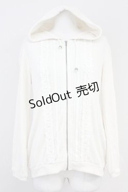 画像1: axes femme / はしごレースパーカー  アイボリー T-25-05-16-028-AX-TO-SA-ZT