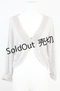 axes femme / レース配色テレコボレロ  ブラウン T-25-05-16-029-AX-TO-SA-ZT
