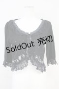 axes femme / Disneyトランプ刺繍ボレロ  黒Ｘ白 T-25-05-16-033-AX-TO-SA-ZT