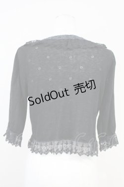 画像2: axes femme / Disneyトランプ刺繍ボレロ  黒Ｘ白 T-25-05-16-033-AX-TO-SA-ZI