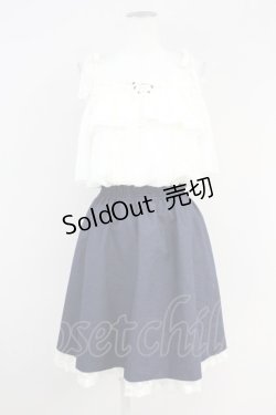 画像1: axes femme / ドビードットシフォンドッキングワンピース  ネイビーＸ白 T-25-05-16-036-AX-OP-SA-ZI