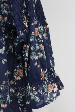 画像3: axes femme POETIQUE / ドロップショルダーフリルブラウス  ネイビー T-25-05-16-005-AX-BL-SA-ZT