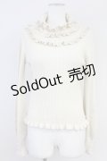 axes femme / フリルテレコニットソー  アイボリー T-25-05-16-011-AX-TO-SA-ZI