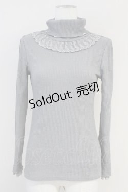 画像1: axes femme / パール配色テレコニットソー  グレー T-25-05-16-012-AX-TO-SA-ZI