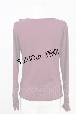 画像2: axes femme / 巻き薔薇カットソー  ボルドー T-25-05-16-014-AX-TO-SA-ZI