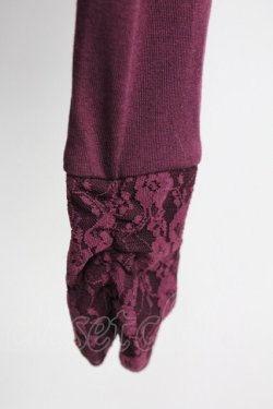 画像4: axes femme / 巻き薔薇カットソー  ボルドー T-25-05-16-014-AX-TO-SA-ZT