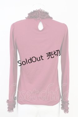 画像2: axes femme / ネックレス風ハイネックテレコカットソー  ボルドー T-25-05-16-015-AX-TO-SA-ZI