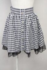 画像1: 【SALE】Ank Rouge / ギンガムスカート M ブラック T-25-05-18-023-CA-SK-SA-ZT227 (1)