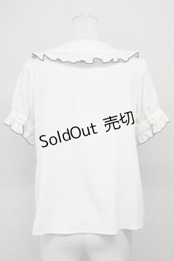 画像2: Ank Rouge / シフォンリボンパフブラウス M オフホワイト T-25-05-18-003-CA-BL-SA-ZT