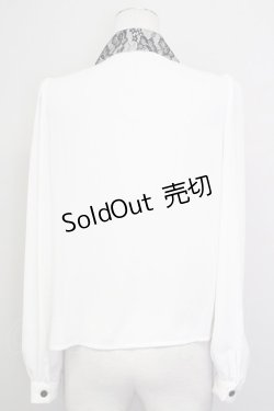 画像2: Ank Rouge / レース配色BL M ホワイト T-25-05-18-001-CA-BL-SA-ZT