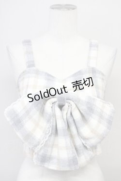 画像1: Ank Rouge / Bigリボンビスチェ M グレー T-25-05-18-006-CA-TO-SA-ZT