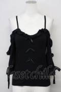 Ank Rouge / オフショルテレコトップス M ブラック T-25-05-18-008-CA-TO-SA-ZT